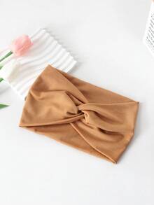 1 pieza Diadema deportiva casual de yoga extra ancha con diseño cruzado para mujer, accesorio de moda para uso diario, regalos, viajes, regalos para mujeres, artículos para el cabello, rellenos de calcetines