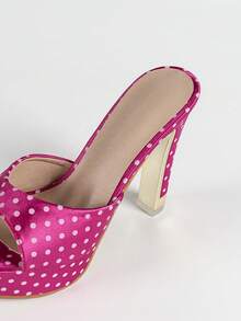 Women's Suede Thick High Heel Waterproof Platform Slippers, Fashion For Indoor And Outdoor Wear