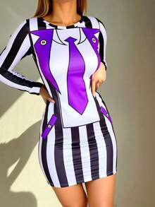 Plus Size Cosplay Clothing - Black and White - View 4