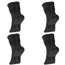 3 Pairs Of Very Suitable Sports Stacked Socks Yoga Socks For Women, Soft And Comfortable, Non-Slip And Shock-Absorbing, Suitable For Daily Pilates, Running, Fitness, Cycling,