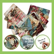 50 张/套复古风格圣诞贺卡套装，复古美学圣诞礼物留言卡 - 彩色 - 查看 7