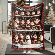 Christmas Cartoon  Theme, Beautiful Christmas Tree, Dog,Santa Claus,Animal, Snowman, Deer, Candy Design,Super Soft Flannel Printed Blanket,As Birthday Gifts, Family, Wedding, Souvenir Blankets, Polyester Blankets Suitable For All Seasons, Washable, Machine Washable, Lightweight, Breathable, Comfortable, Warm, Unique, 280gsm For Him, Her Personalized Ideal Gifts For Her, Him, Family, Boyfriend, Girlfriend, Father, Family, Mother, Lover, Daughter, Son, Grandfather, Grandmother, Friend, Classmate, Pet.    Perfect Nap, Camping, Travel, Home, Daily Life, Office Decoration, Birthday, Anniversary, Valentine's Day, Thanksgiving, Christmas, Halloween, Mother's Day, Father's Day, Wedding, New Year Gifts ,Sofa,Bed,Car,Bedroom,Living Room,Office,  Outdoor Camping, Beach,Wall Decoration - 多色7 - 查看 5