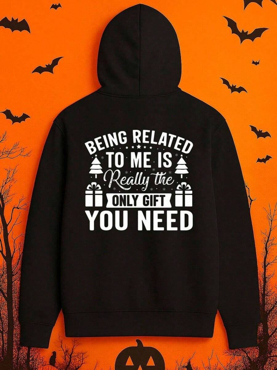 1 Pack Men's Funny Cousin Matching Hoodies - Being Related To Me Saying Sweatshirt,1BlackWhite Family Gift,1Warm Casual Winter Pullover For Christmas,1Birthdays & Parties (Polyester,1Machine Washa,Fall Hoodies,Men's Fall Clothes,Street Wear,Halloween,Mens Hoodies,Y2k Clothes,Jesus Hoodie,Thanksgiving Day,Nightmare Before Christmas,Christmas - 黑色 - 查看 1
