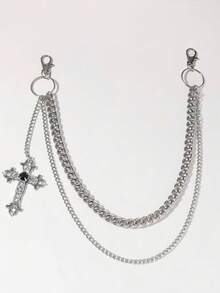 1 Peça Corrente de Cruz Gótica, Acessório de Moda Estilo Punk de Rua, Versátil para Uso Diário e Presentes