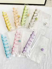 A7透明活页笔记本,月历/点阵/方格/横线活页日记本,A7环装日记本 - 無色 - 查看 12