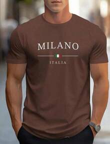 Milano Men's T-Shirt - 鏽棕色 - 查看 1