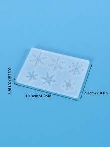 1 pièce Moule en silicone 3D en forme de flocon de neige, facile à démouler et durable, convient pour les décorations de fête, les biscuits, le chocolat, moule de cuisson DIY