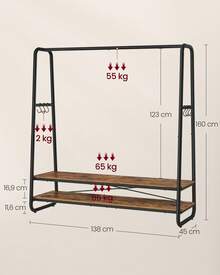 Clothes Drying Racks - Brown - View 4
