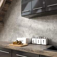 1 Roll Of Nordic Cement Gray Diatom Mud Industrial Style Wallpaper, The Wallpaper Is Torn Off And Pasted, Easy To Clean, Textured, Pvc Waterproof And Oil-Proof Stickers Are Suitable For Home Decoration Bedroom And Living Room Room Decoration Background Wall Decoration