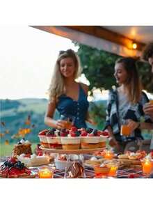 25/50 pièces Gobelets de fête réutilisables avec couvercles, convenant pour yaourt froid, gelée de noix de coco, bols d'avoine, tasses à dessert durables et incassables, boîtes à choux à la crème, contenants à dessert transparents, convenant pour Halloween, Noël et autres événements et fêtes, pour gâteaux, mousses, cupcakes, glaces, etc.