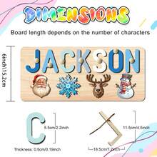 1pc Customizable 2 Rows Of Letter Puzzles, The Upper Row Is Your Customized Text, The Lower Row Is Your Favorite Picture Of Your Choice, And The Text Can Be Engraved On The Back.Suitable As A Christmas Gift