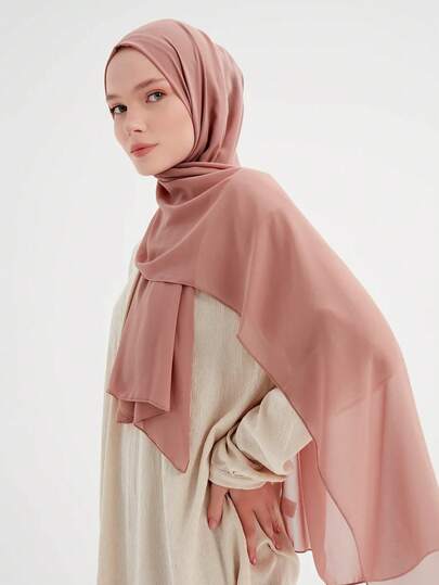 1pc Women's Casual Chiffon Headscarf Hijab