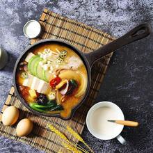 1 Quart/ 32 Ounce Cast Iron Basting Pot With Handle, Heavy Duty Construction Sauce Pot For Grilling And Oven, Black - 預設 - 查看 2