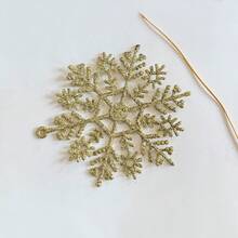 3 件/15 件闪亮雪花圣诞彩色树悬挂雪花适用于 DIY 礼品包装圣诞树装饰 - 彩色 - 查看 7