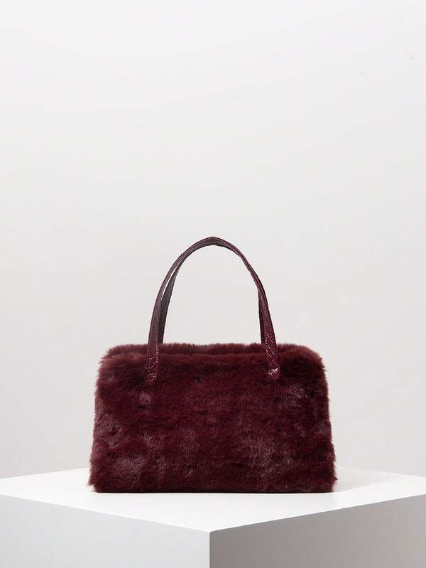 Futrzana torebka z losowym wzorem, damska torba do pracy, biznesowa, casualowa, na bal, na przyjęcie weselne, elegancki portfel damski, torba świąteczna, prezent dla kobiet, odpowiednia na co dzień, do pracy, do biura, na imprezę, na randkę, na wyjście, na jesień i zimę