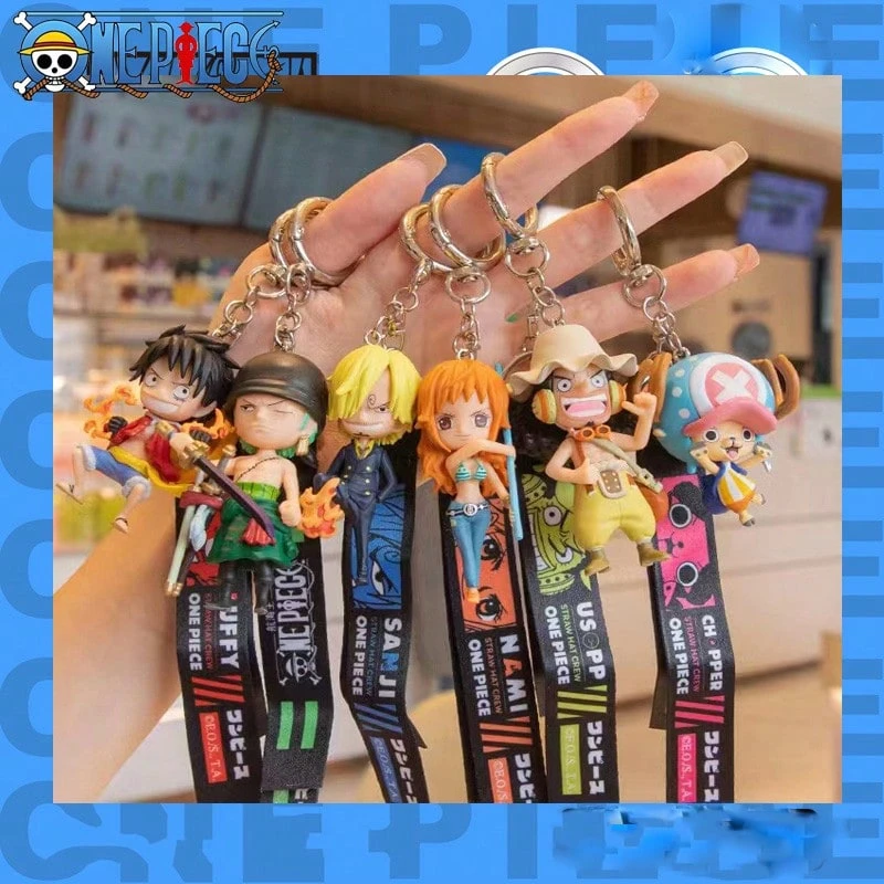 TOEI ANIMATION 1 件海贼王官方授权 2 种款式可选节日钥匙扣盲盒路飞佐罗动感十足的动漫万圣节圣诞节礼物收藏装饰酷炫时尚 3D 设计季节性礼物