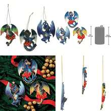 Design Toscano Three Dragons of Talbooth Castle - Estatua de Adorno navideño a Todo Color, Juego de 3(Dragones de Talbooth) - Tipo 1 - Ver 1