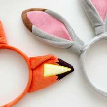 可爱狐狸耳朵发箍，兔子耳朵发圈，甜美动物发夹，趣味头饰，女士发带头饰 - 彩色 - 查看 2
