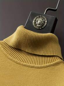 GRDR Autumn/Winter New High Neck Pullover Sweater, Casual Thin Knit Top For Daily Wear