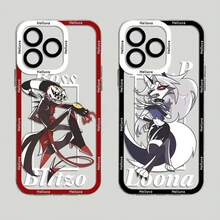 Phone Case Compatible With  16 E 15 14 13 12 11 Pro Max Plus Mini X XS XR SE 2020 2022 Hazbin HotelFunda Coque, Cover Compatible With  17 Pro Max Case,  17 Pro Case,  17 Case,  16 Pro Max Case - 3 - Xem 7
