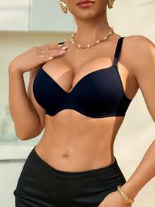 两件套女士性感内衣，舒适浪漫的法式风格内衣套装，含钢圈文胸 - 彩色 - 查看 4