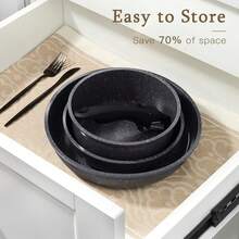 GiPP Pot Set With Removable Handle, 8/15/21-Piece Pan Set With Ceramic Non-Stick Coating,Detachable Handle, With Frying Pans, Saucepans Induction Cooking Pot Set, For All Types Of Cookers - Dark Grey - View 4