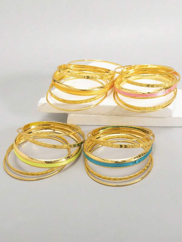 5 قطع مجموعة أساور بتصميم فريد من الشريط والقلب للبنات