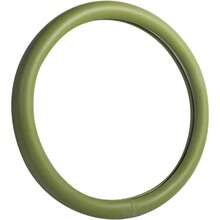 Car Steering Wheel Cover, Universal 15 Inch Premium Leather Car Steering Wheel Cover, Best Grip, Perforated Design, Breathable, Non - Slip, Sweat - Absorbent, Warm In Winter And Cool In Summer Gray - Green - View 2