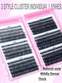 600 Stück 6-in-1 DIY Wimpernverlängerungs-Set - beinhaltet Wimpernstreifen, Kleber, Make-up-Entferner, Pinzette und Bürste, einfach für Profis und Anfänger, praktisch für den Heimgebrauch. Wimpernverlängerungs-Starterset: beinhaltet Wimpernstreifen, Kleber, Make-up-Entferner und Werkzeuge, mit denen Sie einfach professionelle Wimperneffekte zu Hause kreieren können. - Verschiedenfarbig - Übersicht 2