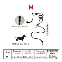 1条夜光尼龙免手持狗绳，多功能肩带/斜挎带，适合小型、中型和大型犬 - 彩色 - 查看 19
