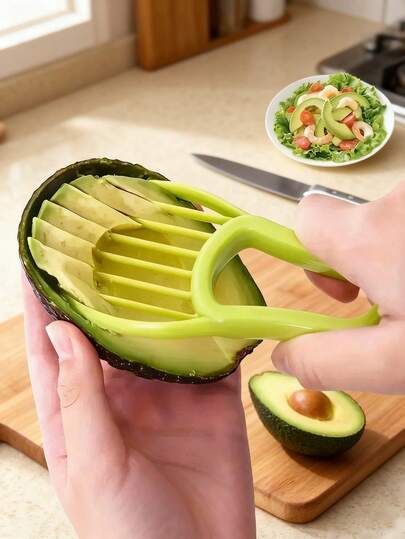 1 pieza Cortador de Aguacate - Herramienta Multifuncional 3 en 1 para Uso en Exteriores, Hogar y Campamento, Adecuado para Aguacates de Ensalada