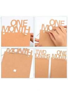 1set-1st Birthday Baby Photo Banner For Newborn To 12 Months, Monthly Milestone Photograph Bunting Garland, First Birthday Celebration Decoration,Boy Girl Photo Frame,Baby Shower