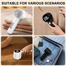 Electric Hair Remover, 6 Blades, Digital Display Screen, Lint Remover, Portable Lint Trimmer, 1200mAh Rechargeable Lithium Battery, Suitable For Removing Lint From Clothes, Sofas And Furniture - Home And Office Lint Remover