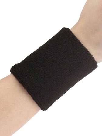 1pc Sports Wristband Sweat-Absorbent Towel Wrist Guard Unisex Protective Gear High Elastic Design Comfortable And Breathable Professional Knitted Wristband For Basketball Soccer Volleyball Cycling Running And Other Indoor Outdoor Activities