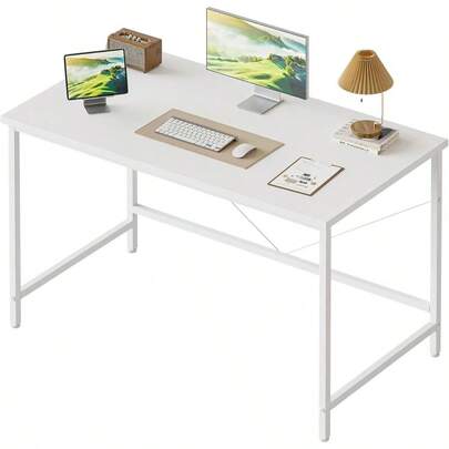 120 Computer Desk, Gaming Desk Small Spaces, Modern Simple Style Desk Home Office, Study Student Writing Desk, Brown