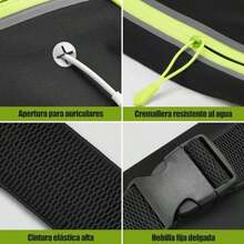 YOMYM Cinturón para correr, bolsa de cintura sin rebote Ultra ligera, Cinturón de entrenamiento fitness, Bolsa deportiva para la cintura para ejercicio, para Apple  8, X, 7, 6+, 5s,  para correr, gimnasio, maratón(Negro) - Tipo 1 - Ver 5
