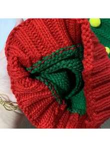 Christmas Santa Claus Hat Adult Knitted Stripes Soft Warm Winter Hat Men And Women Street Costume Role Play Costume Accessories Party Gift/