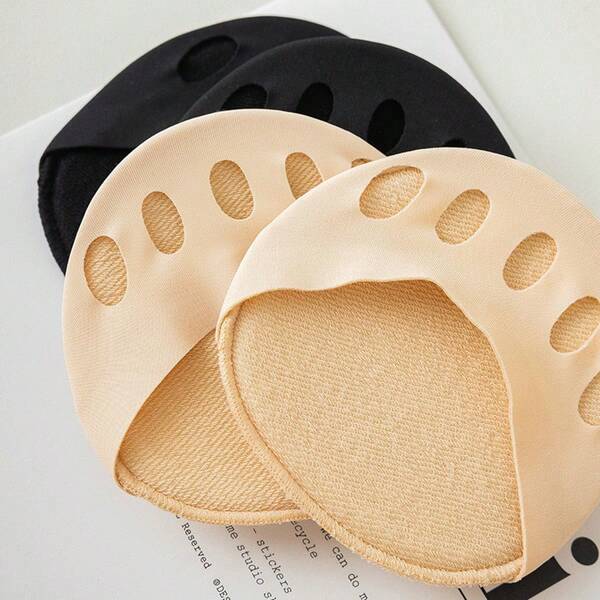 4pcs These Five - Finger Sock Forefoot Pads Are A Great Addition To Your Footwear, Especially For High Heels. They Offer Excellent Anti - Slip Properties, Ensuring Your Feet Stay In Place And Reducing The Risk Of Slipping. The Breathable Material Helps To Wick Away Sweat, Keeping Your Feet Dry And Comfortable. With A Unique Five - Finger Design