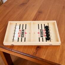 1PC Wooden Table Top Quick Hockey Battle Game Paced Slingshot Puck Board Game Sling Puck Winner Party Game Adult Family Game Desktop - Multicolor - View 15