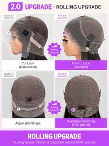MEGALOOK Peluca frontal de encaje 360 de cabello humano 100% con cordón invisible - 18-30 pulgadas, color natural, nudos decolorados previamente, sin pegamento, transpirable, con encaje frontal transparente - SNatural - Ver 6