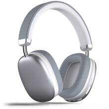 Tagry سماعات بلوتوث قابلة للتعديل، سماعات لاسلكية للهاتف / الكمبيوتر / الجهاز اللوحي، اللون: فضي