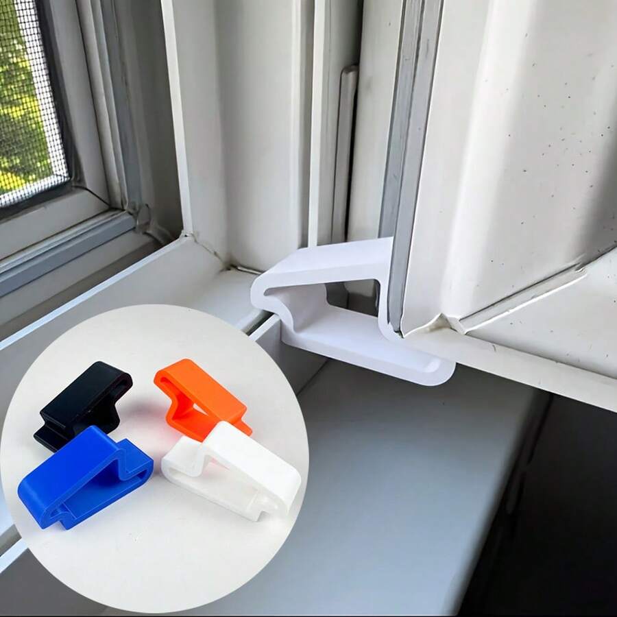 4 Pieces Of Practical And Sturdy Multi-Purpose Door And Window Wedges, Window Blocking And Window Prevention 2/1 Pc