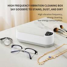 1pc Multi-Functional Cleaning Machine, Makeup Brush Cleaner, Glasses Cleaning Box, USB Rechargeable, Small Household Large Capacity Denture & Jewelry Cleaner, Multi-Functional Vibrating Cleaning Device