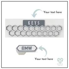 Personalised Key Holder, Key Hook Rack, Key Holder With Hooks, Personalised Keys, Key Holder For Wall, Custom Key Rail, Custom Key Rack - White & Bright Pink - View 3