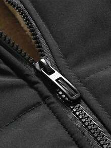 Herbst/Winter Thermisch gefütterter Steppmantel für Herren, Stehkragen, windundurchlässig, warm