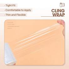 Envoltura de plástico para tatuajes, especial para cejas y labios en salones de belleza, con rollo pequeño de envoltura de plástico, película auxiliar para cubrir cejas. Adecuado para salones de belleza profesionales.