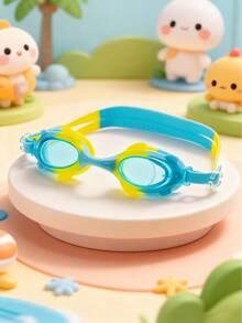 1 Piece Of Children's Anti-Fog HD Swimming Goggles, Waterproof And Anti-Fog HD Professional Diving Goggles Swimming Equipment - Silicone Earplugs Swimming Goggles, Suitable For 3-16 Years Old Children Swimming Diving Use