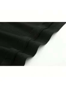 Camiseta de manga corta con silueta de gato linda para hombres y mujeres amantes de los gatos, negra, talla S - Negro - Ver 8