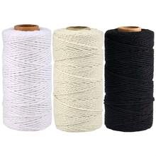 100M/300M 米色 Macrame 绳卷 强力 2 毫米工艺绳 适用于 DIY 缝纫、植物悬挂、壁挂婚礼圣诞装饰 - 彩色 - 查看 8