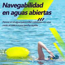 3PCS Boya Natacion Aguas Abiertas,Bolsa de Flotador de Natación Ajustable,Con capa de almacenamiento impermeable,Adecuado para nadar, pasear en bote, pescar, acampar y otros deportes acuáticos. - 1 - Ver 8